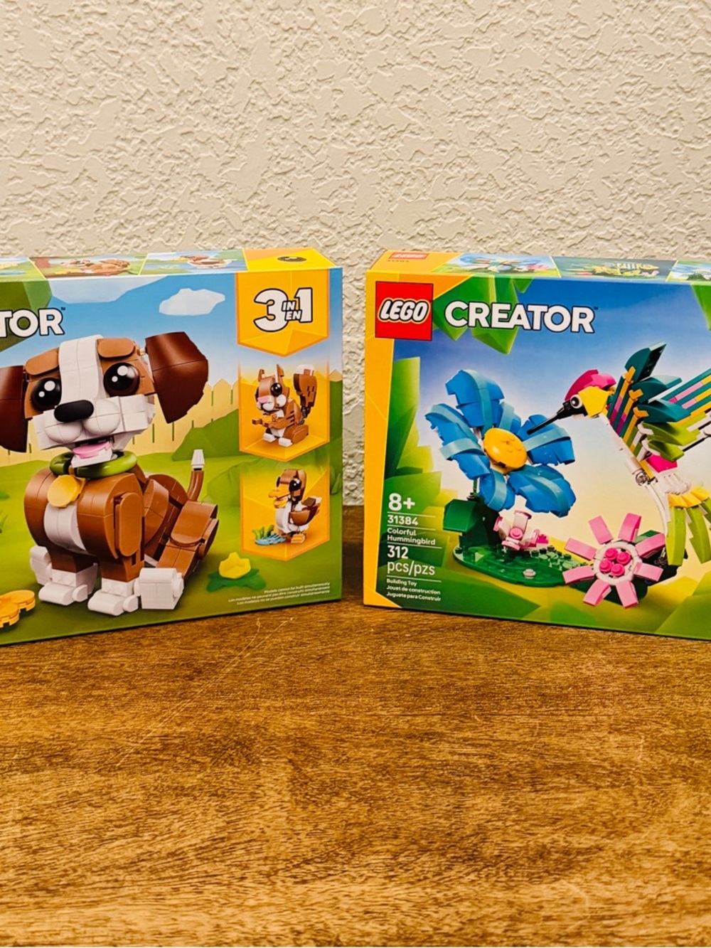 LEGO Creator 3‑in‑1 31384 Colorful Hummingbird 31382 Playful Puppy Lot NIB New - Picture 1 of 7